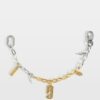 Zadig & Voltaire Chain Charms Keyring , Shiny Silver.