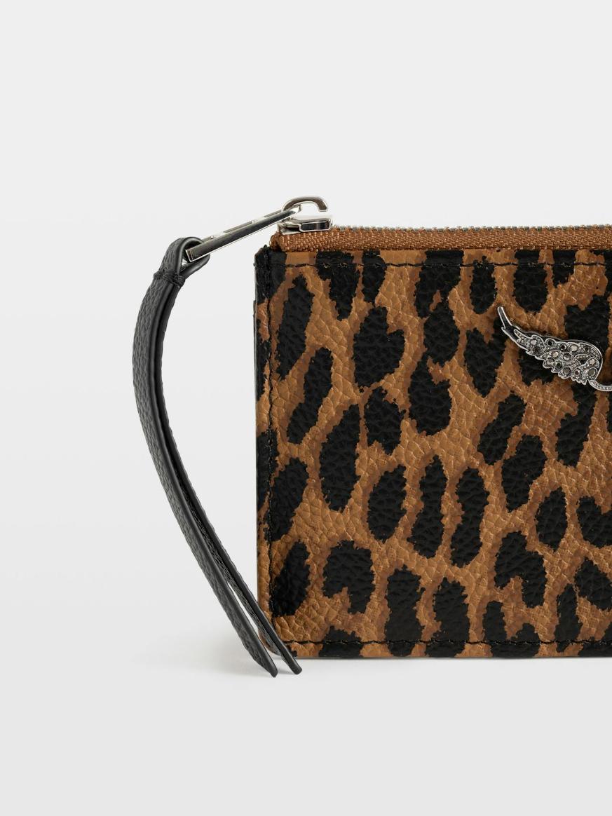 Zadig & Voltaire ZV Card Leopard, Brandy.