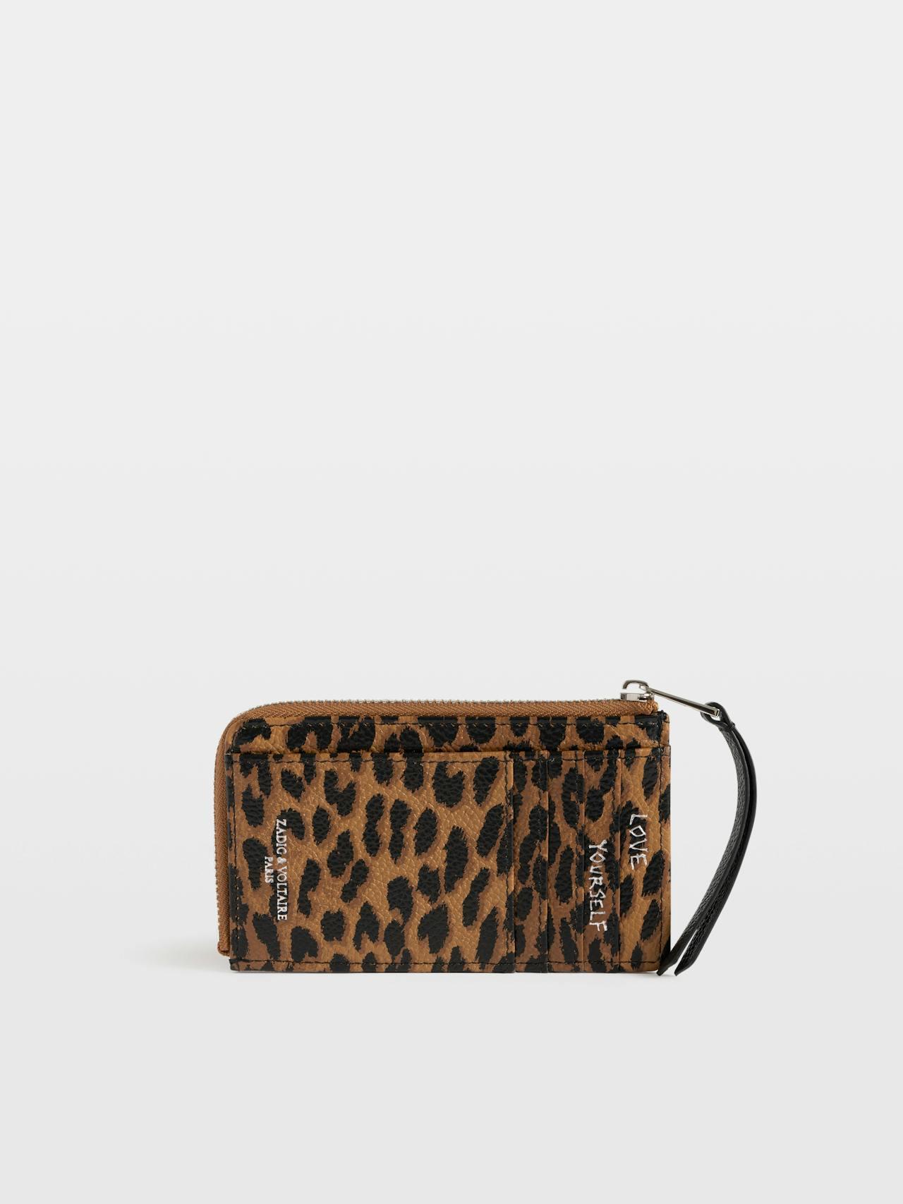 Zadig & Voltaire ZV Card Leopard, Brandy.