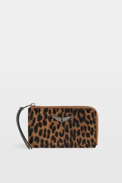 Zadig & Voltaire ZV Card Leopard, Brandy.