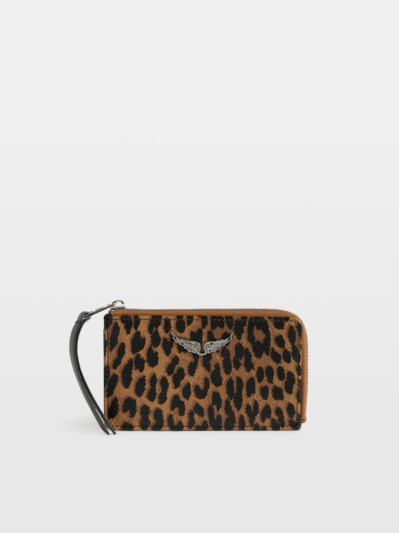 Zadig & Voltaire ZV Card Leopard, Brandy.