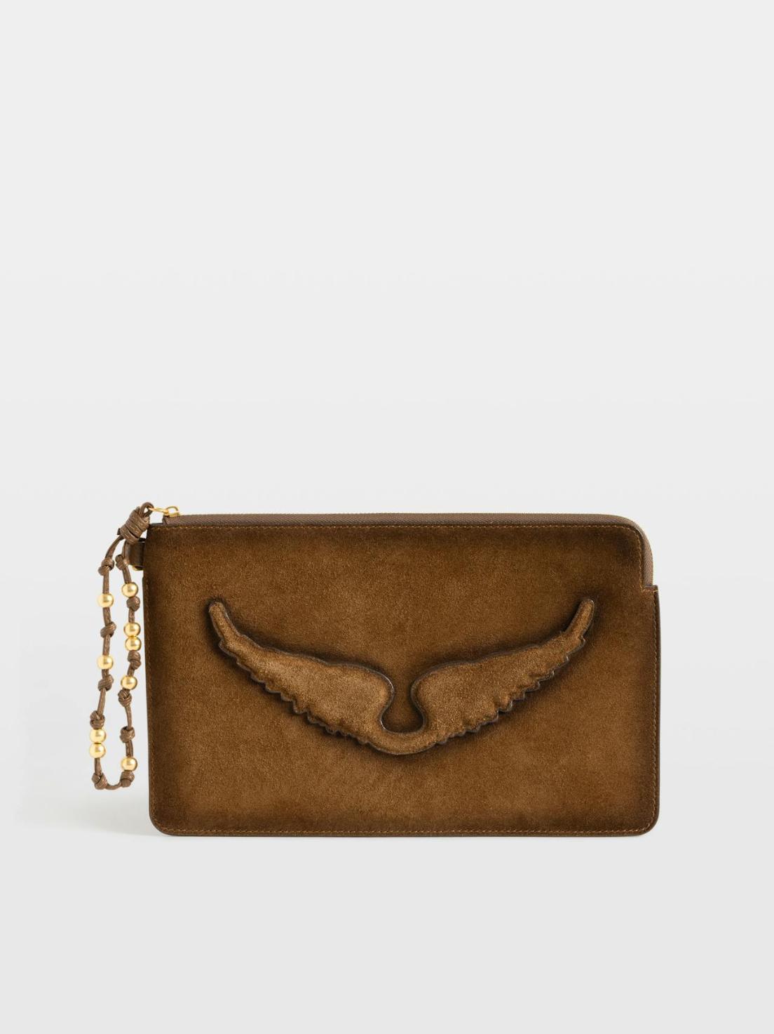 Zadig & Voltaire Angel Clutch, Cognac