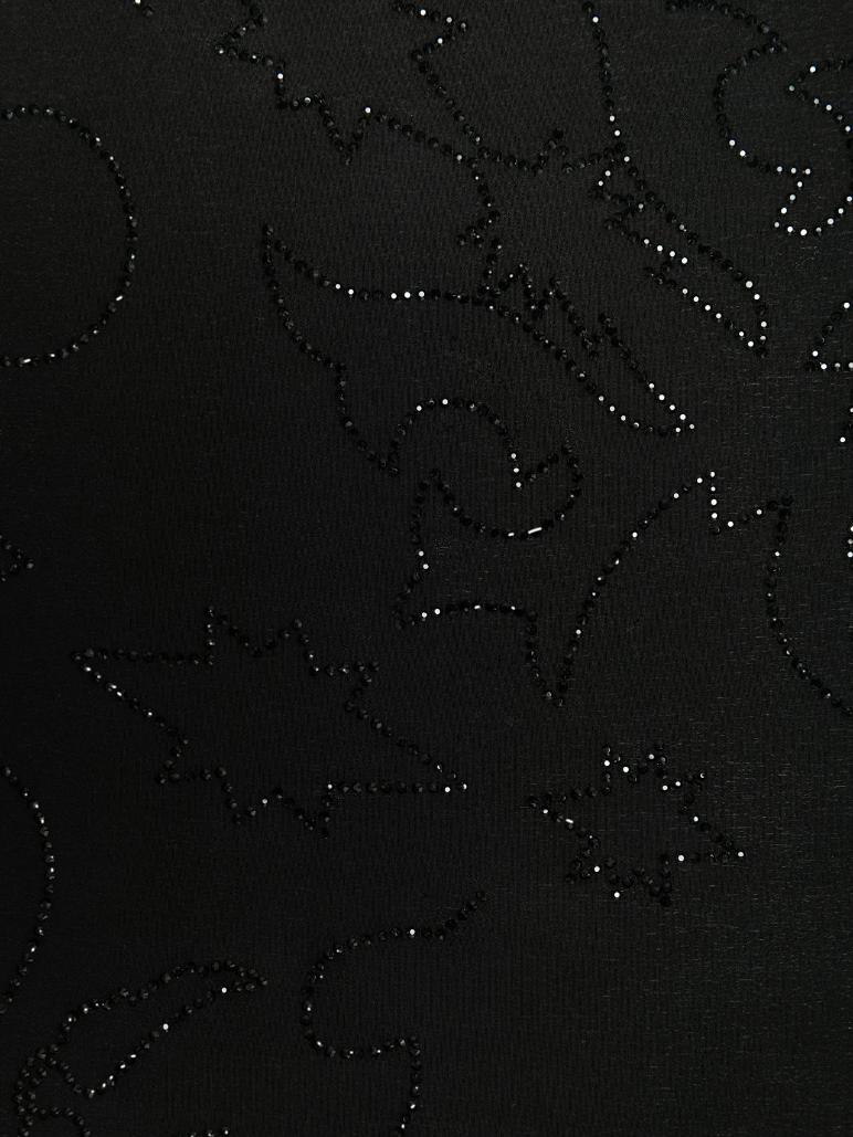 Zadig & Voltaire Blondie 85 Strass Western Scarf, Black.