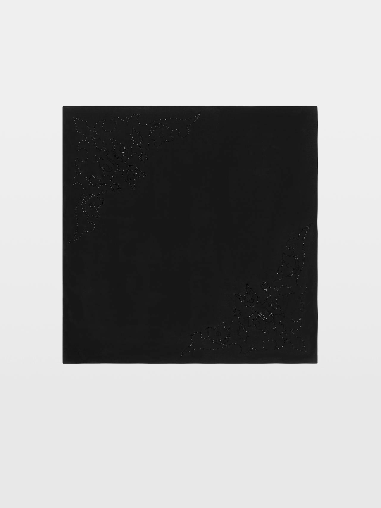 Zadig & Voltaire Blondie 85 Strass Western Scarf, Black.