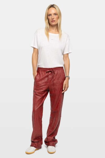 Zadig & Voltaire Pocha Crinkled Leather Trousers