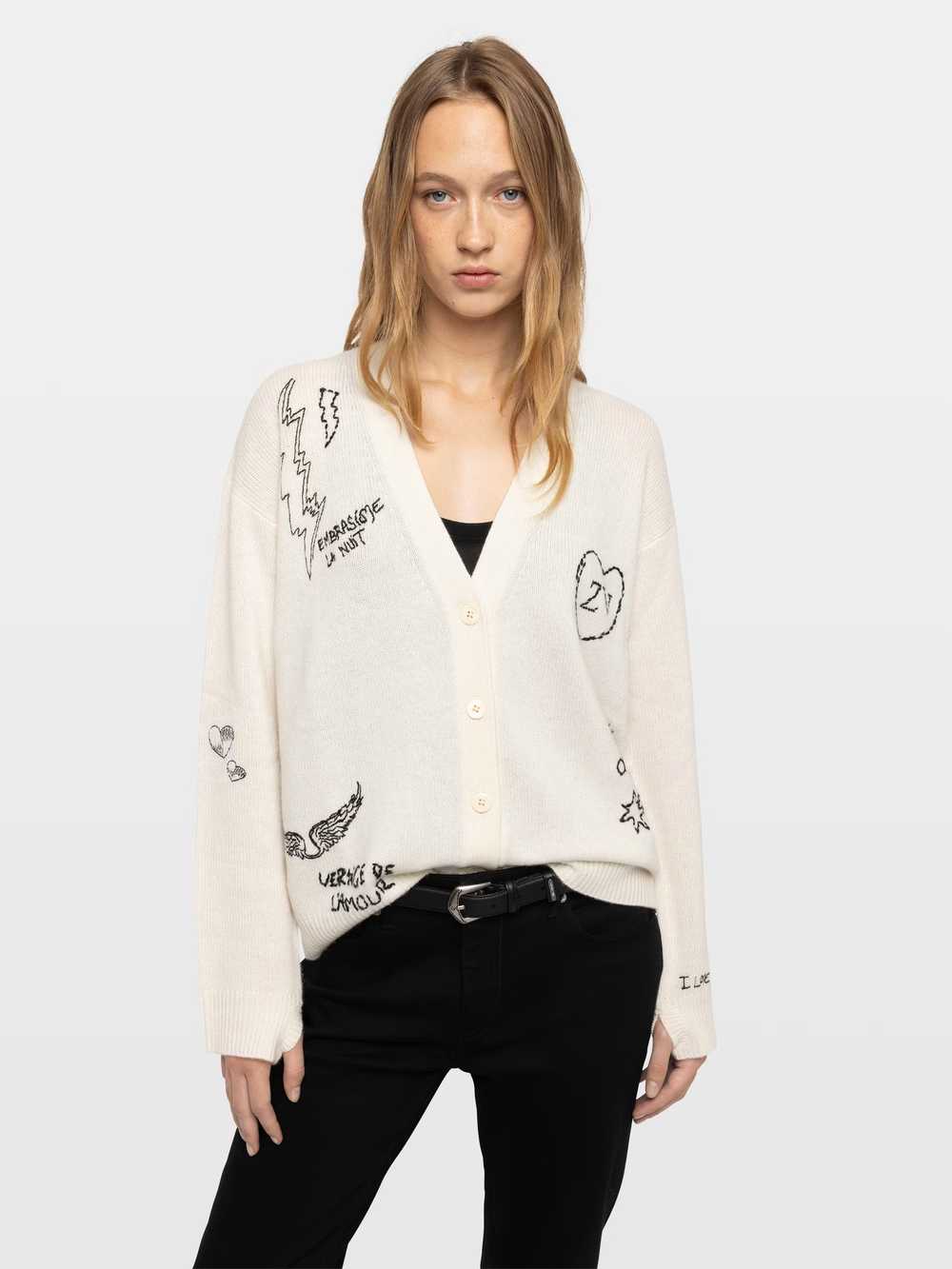 KWCA01698_ECRU_ADDI_1_6a7347c8dbb65.jpg Zadig & Voltaire Mirkaz Cashmere Cardigan