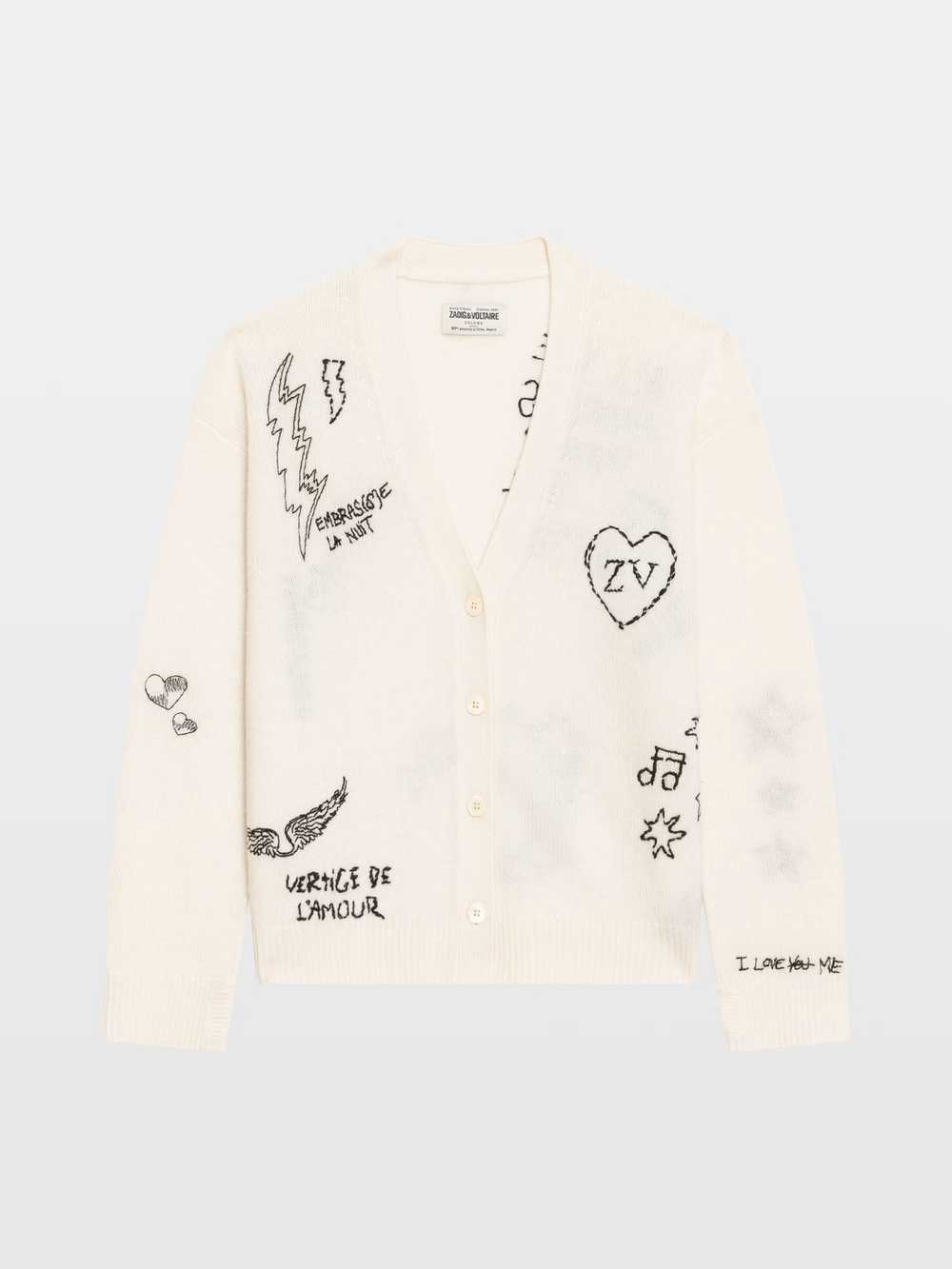 KWCA01698_ECRU_PACKSHOT_6a7347f1b9482.jpg Zadig & Voltaire Mirkaz Cashmere Cardigan