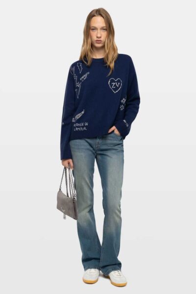 Zadig & Voltaire Markuz Cashmere Jumper, Marine.