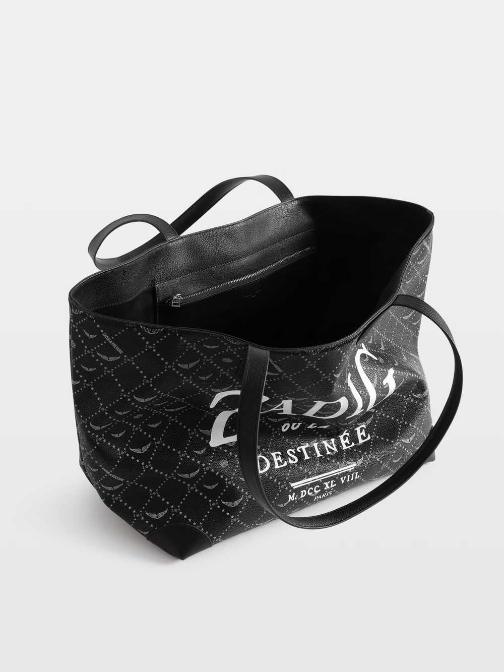 LWBA04512_BLACK_ADDI_2_6a7c3d6b8b1b8.jpg Zadig & Voltaire Z Shopper XL Monogram Book Tag Bag, Black.