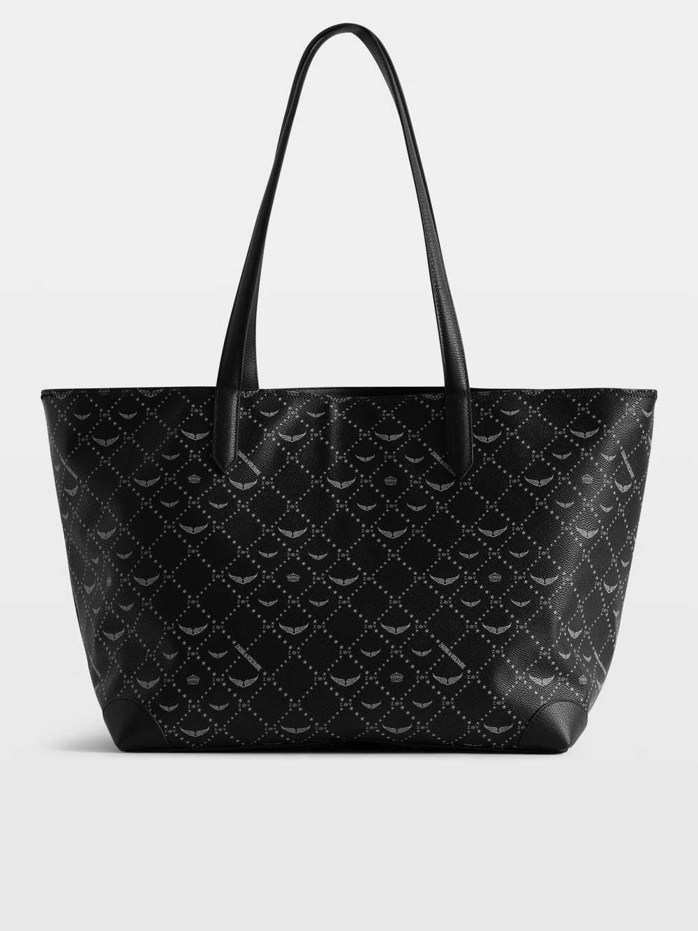 LWBA04512_BLACK_BACK_6a7c3e4c19127.jpg Zadig & Voltaire Z Shopper XL Monogram Book Tag Bag, Black.