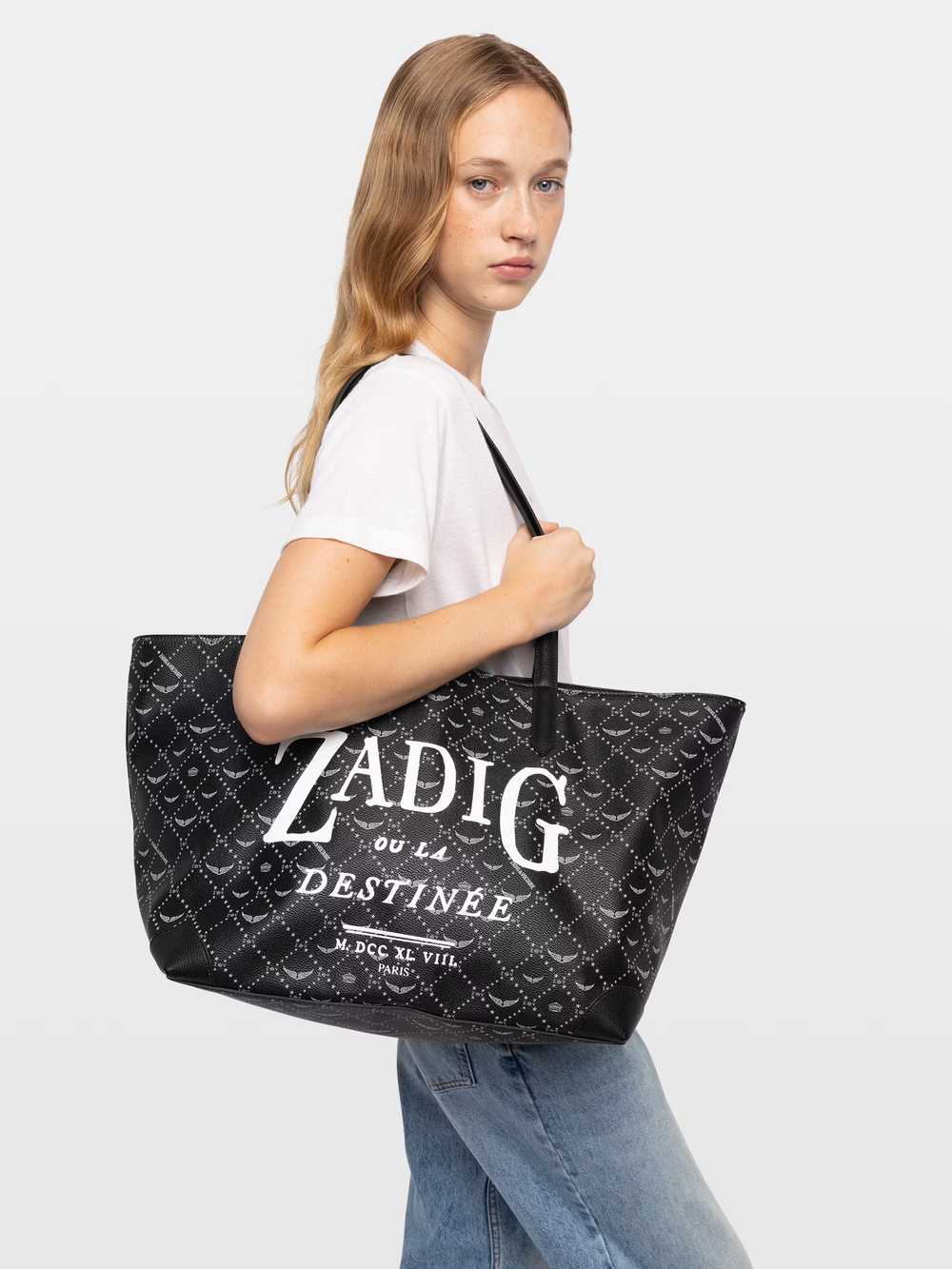 LWBA04512_BLACK_HOVER_6a7c3e53d1acf.jpg Zadig & Voltaire Z Shopper XL Monogram Book Tag Bag, Black.