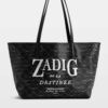 Zadig & Voltaire Z Shopper XL Monogram Book Tag Bag, Black.