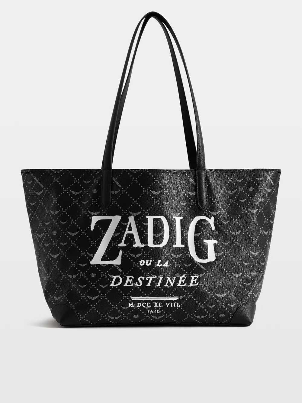LWBA04512_BLACK_PACKSHOT_6a7c3e4d8da44.jpg Zadig & Voltaire Z Shopper XL Monogram Book Tag Bag, Black.