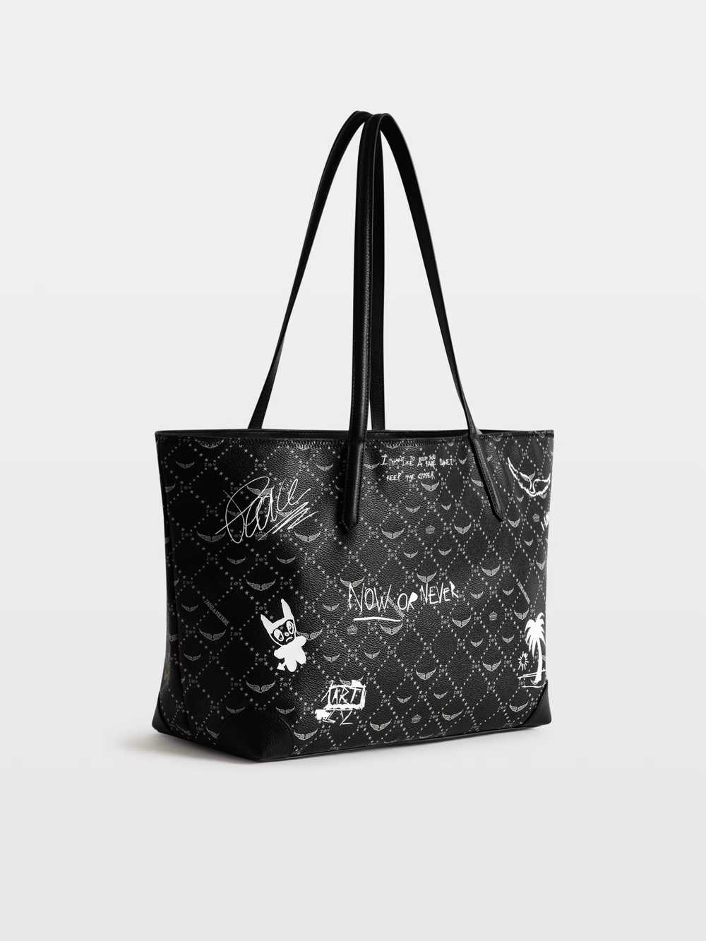 LWBA04520_BLACK_ADDI_1_6a7c3e5979905.jpg Zadig & Voltaire Z Shopper Arty Tag Bag, Black.