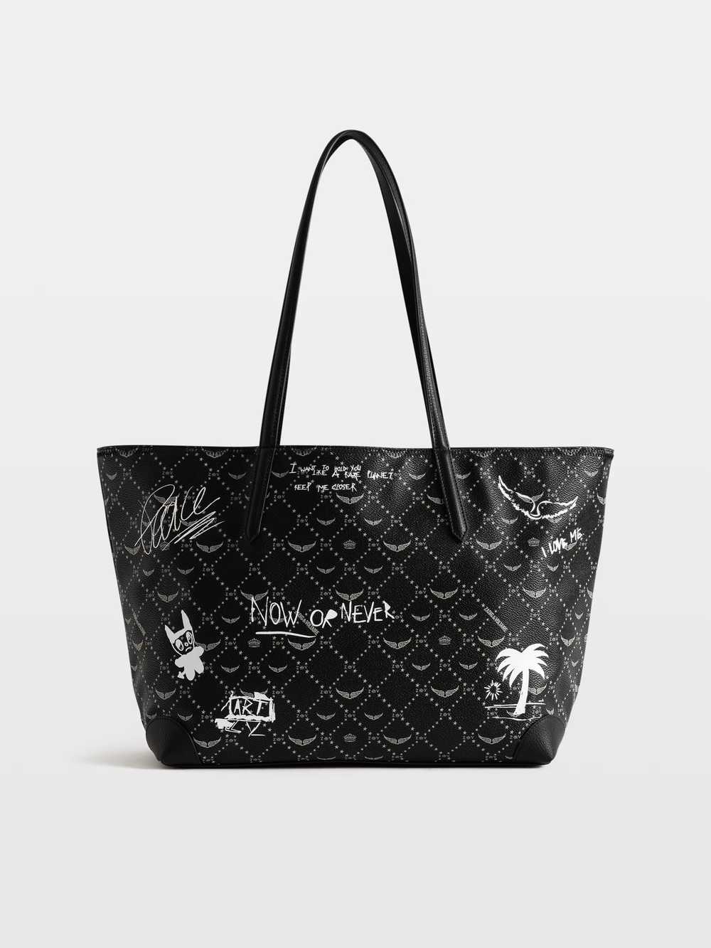LWBA04520_BLACK_PACKSHOT_6a7c3d6735dea.jpg Zadig & Voltaire Z Shopper Arty Tag Bag, Black.