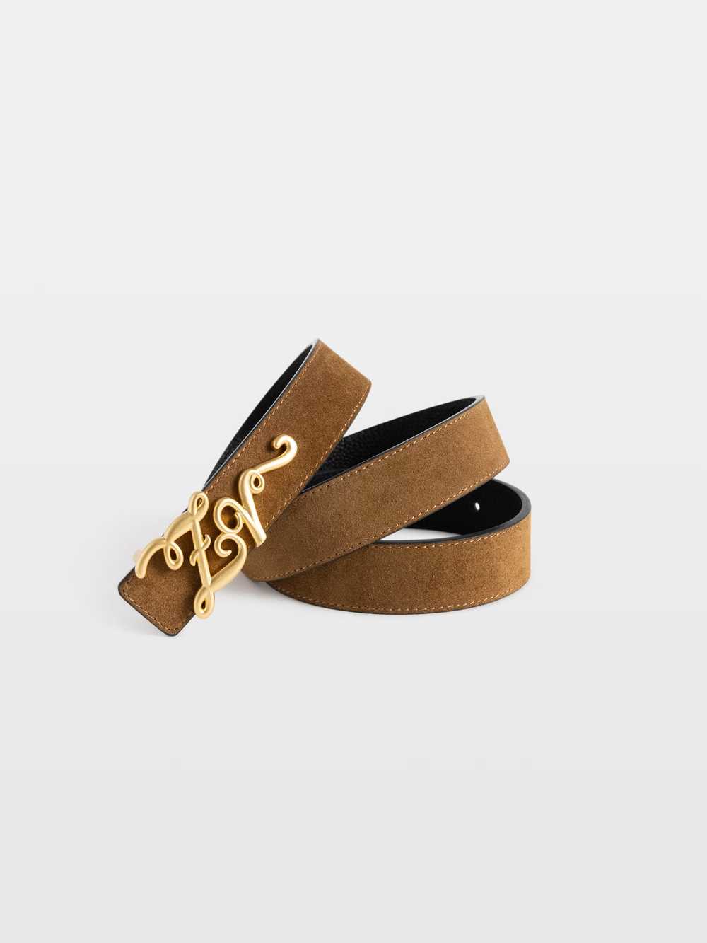 Zadig & Voltaire ZV Reversible Belt, Cognac.