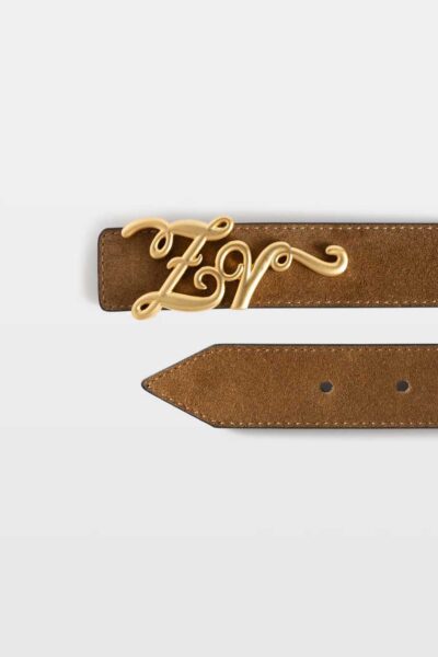 Zadig & Voltaire ZV Reversible Belt, Cognac.