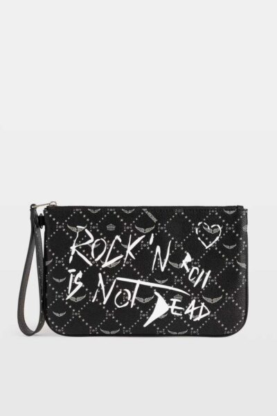 Zadig & Voltaire Z Pouch Monogram Arty Tag Clutch
