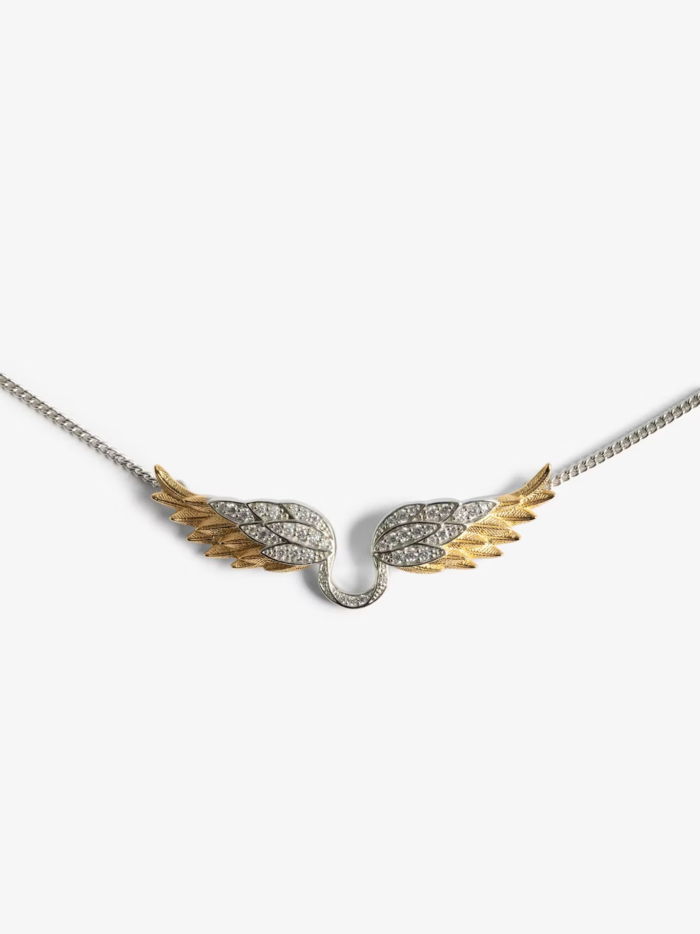 Zadig & Voltaire Rock Feather Necklace, Matt Gold.