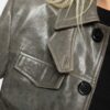 Zadig & Voltaire Veram Leather Jacket, Medium Grey.