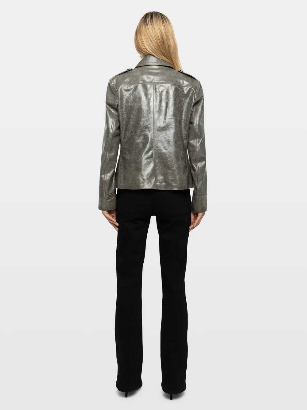 Zadig & Voltaire Veram Leather Jacket, Medium Grey.