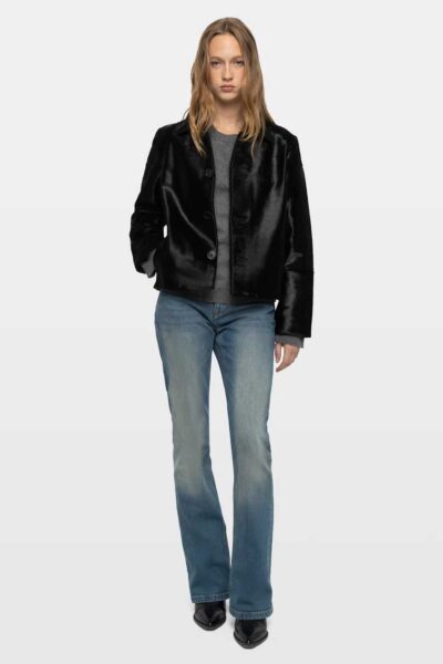 Zadig & Voltaire Lessa Leather Jacket, Black.