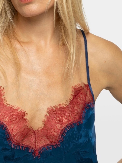 Zadig & Voltaire Cespa Silk Camisole, Marine.