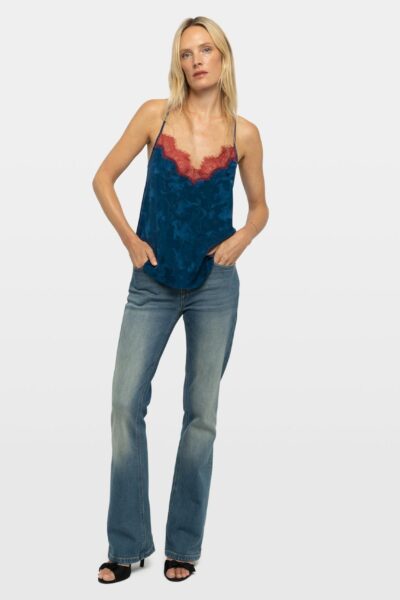 Zadig & Voltaire Cespa Silk Camisole, Marine.