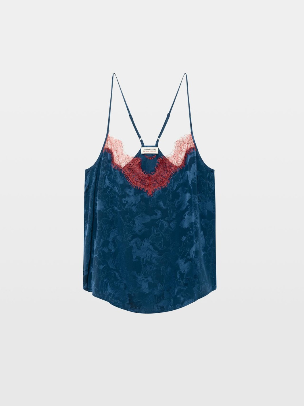 Zadig & Voltaire Cespa Silk Camisole, Marine.