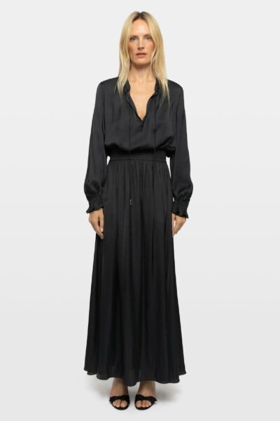 Zadig & Voltaire Rayado Satin Dress, Black.