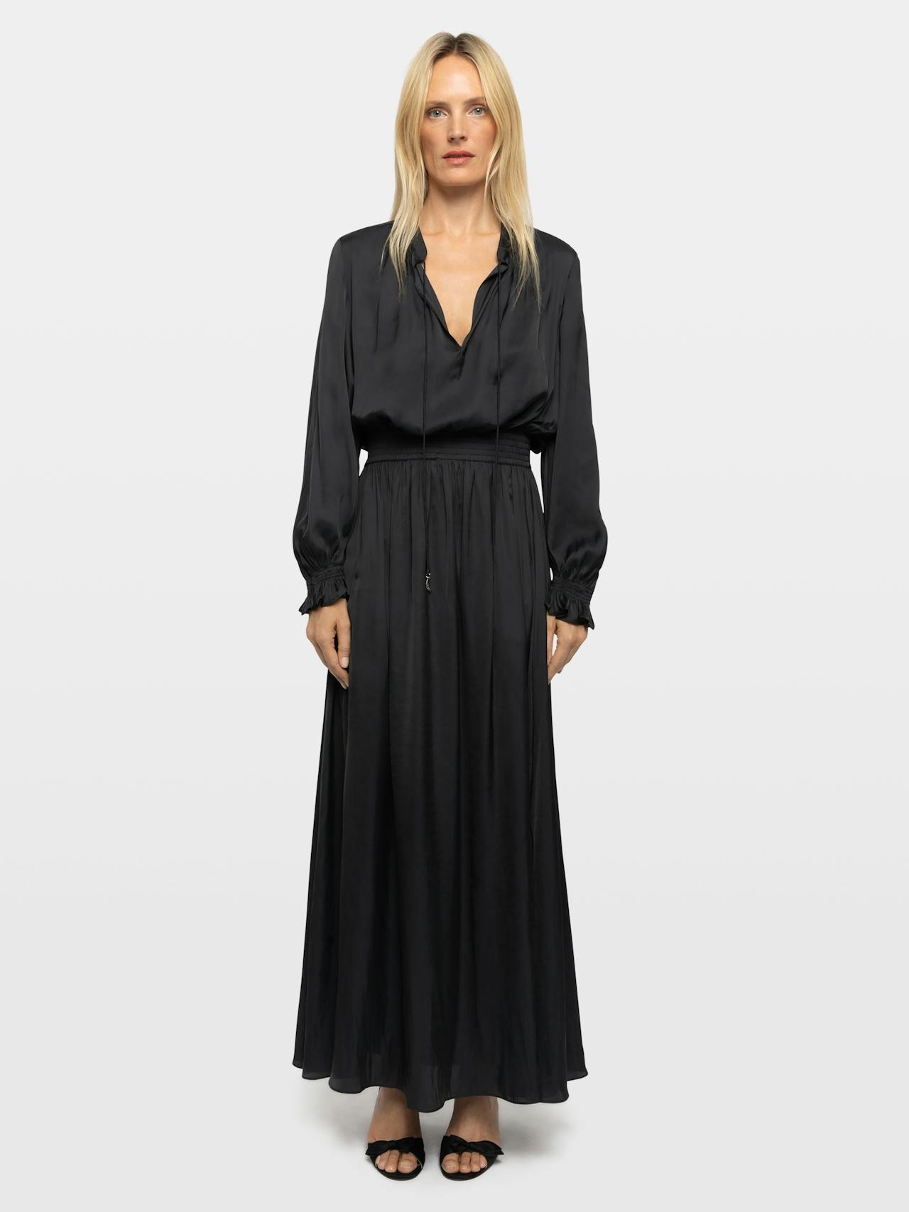 Zadig & Voltaire Rayado Satin Dress, Black.