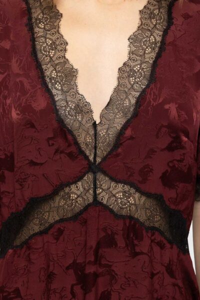 Zadig & Voltaire Redoxal Dress Silk, Cherry.