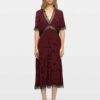 Zadig & Voltaire Redoxal Dress Silk, Cherry.
