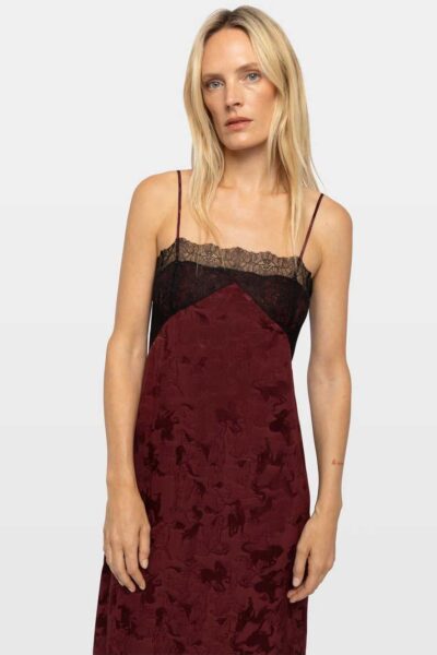 Zadig & Voltaire Ridar Silk Dress, Cherry.