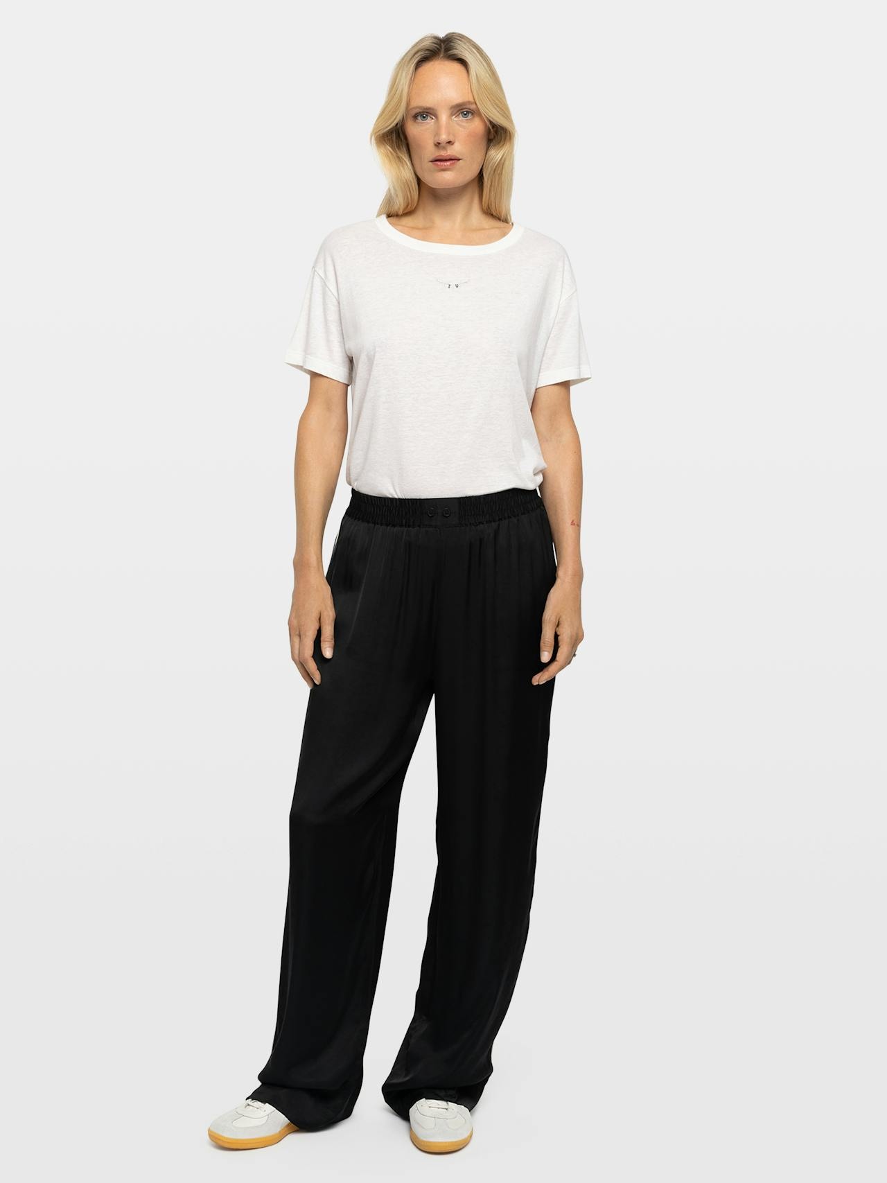 Zadig & Voltaire Pin Satin Pants, Black.