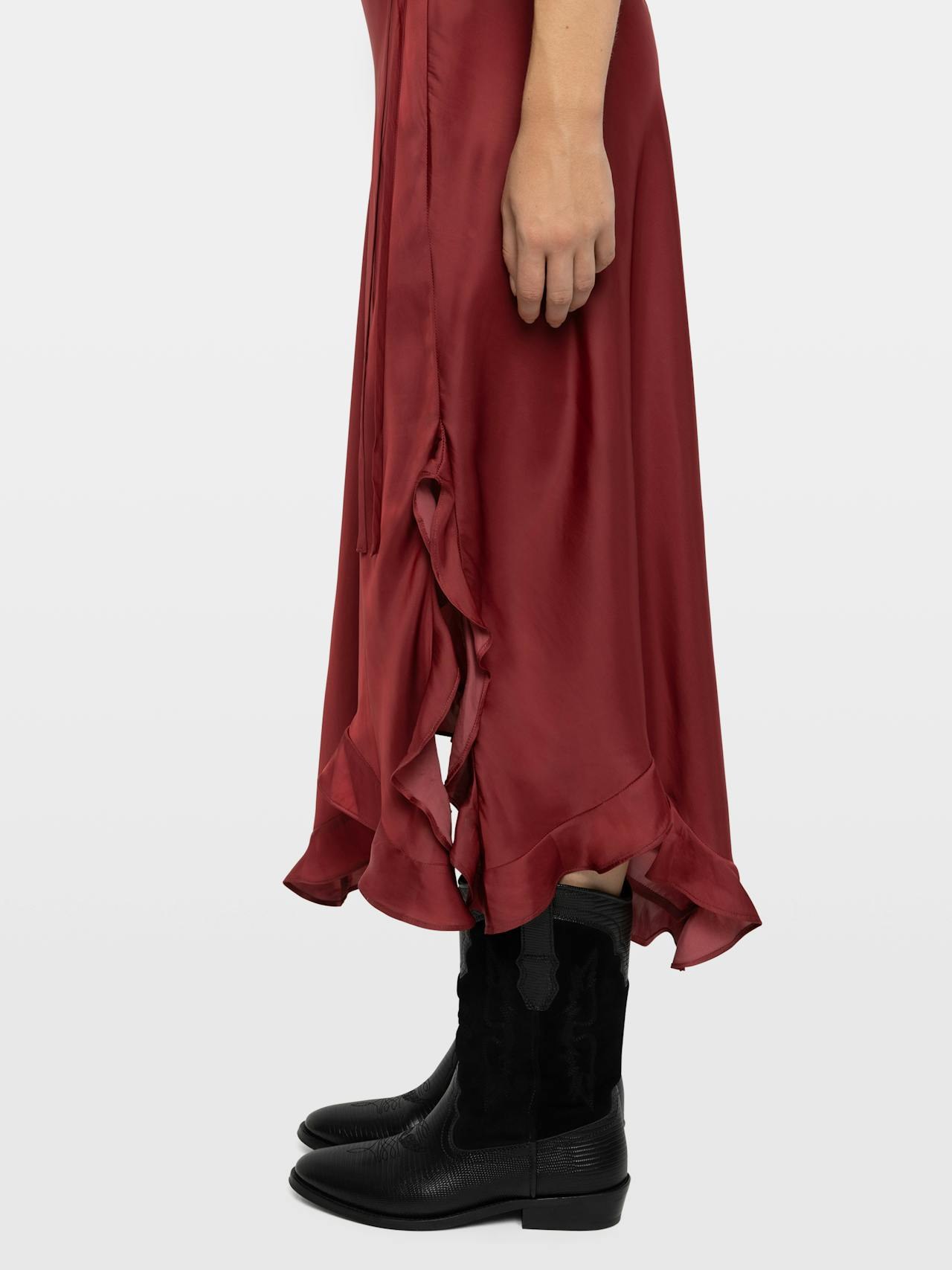 Zadig & Voltaire Jeto Satin Skirt, Cherry.