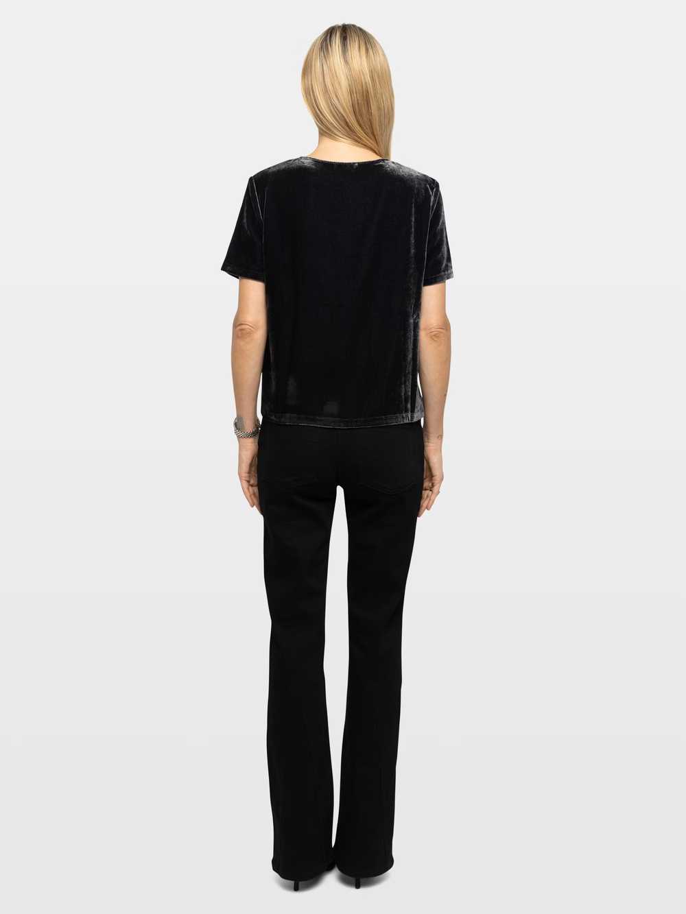 Zadig & Voltaire Tchai Velvet Top, Anthracite.