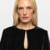 Zadig & Voltaire Tchai Velvet Top, Anthracite.