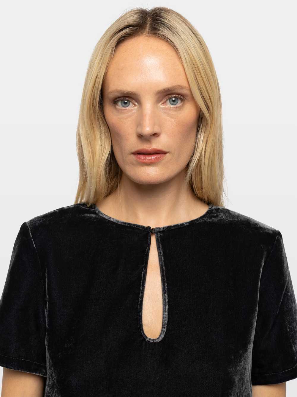 Zadig & Voltaire Tchai Velvet Top, Anthracite.