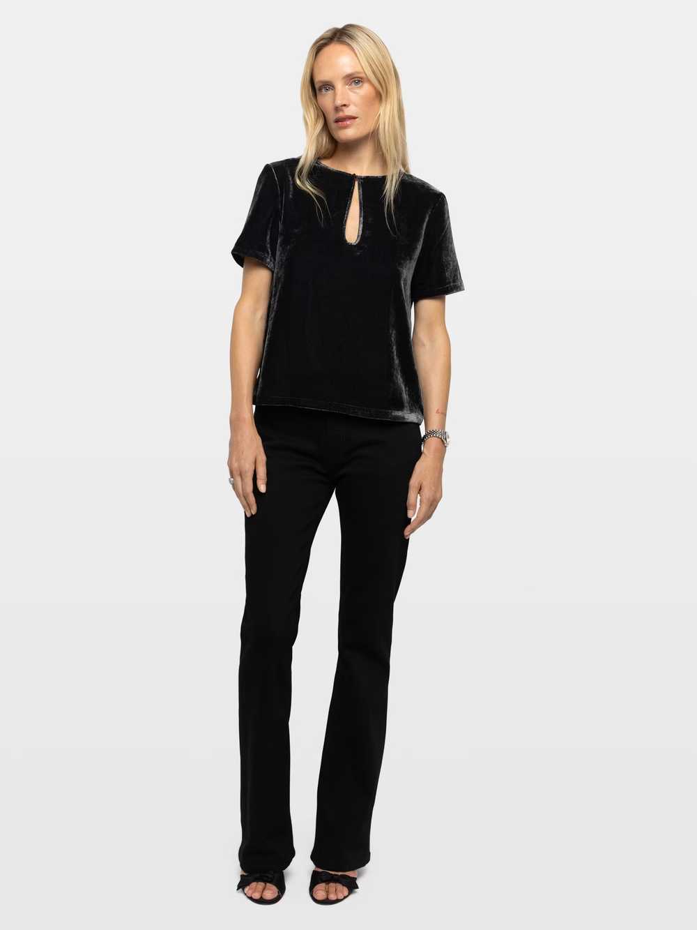 Zadig & Voltaire Tchai Velvet Top, Anthracite.