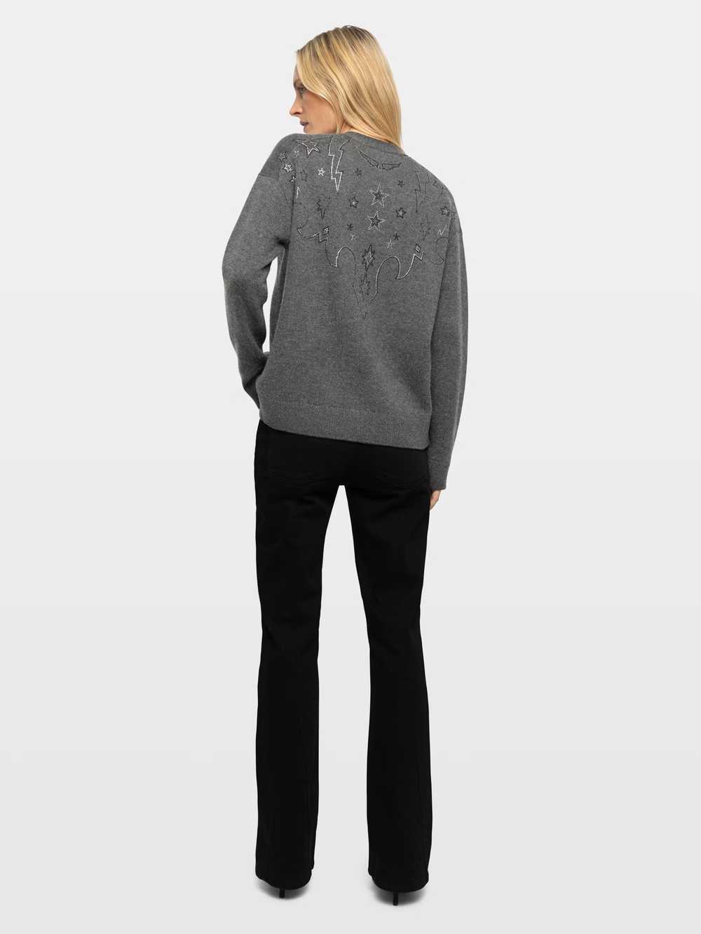 kwsw03074_anthracite_back_6a6afef031ee5.jpg Zadig & Voltaire Mirkaz Cashmere Cardigan, Anthracite.