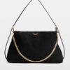 Zadig & Voltaire Jim Bag Suede, Black gold.