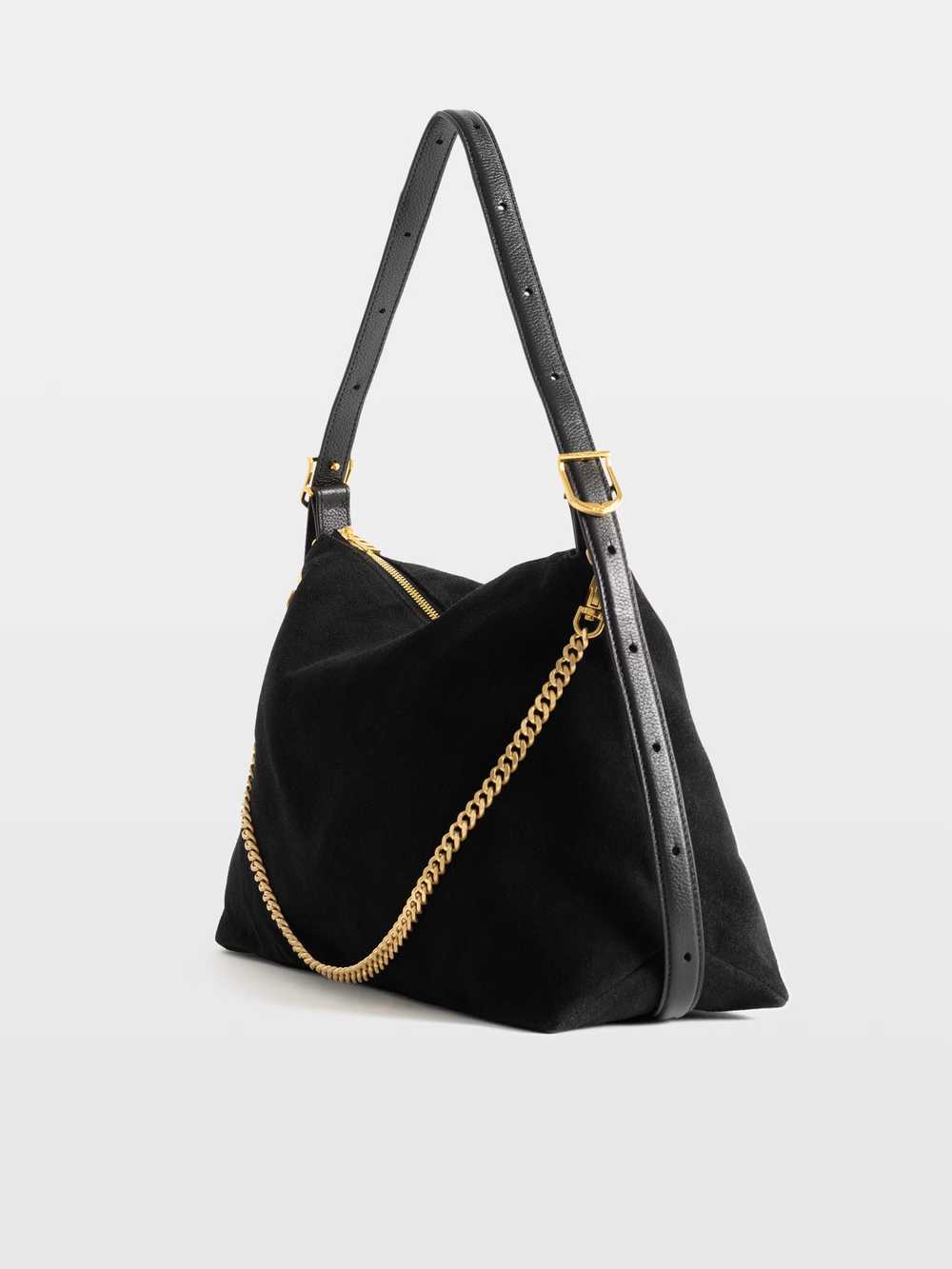 Zadig & Voltaire Jim Bag Suede, Black gold.