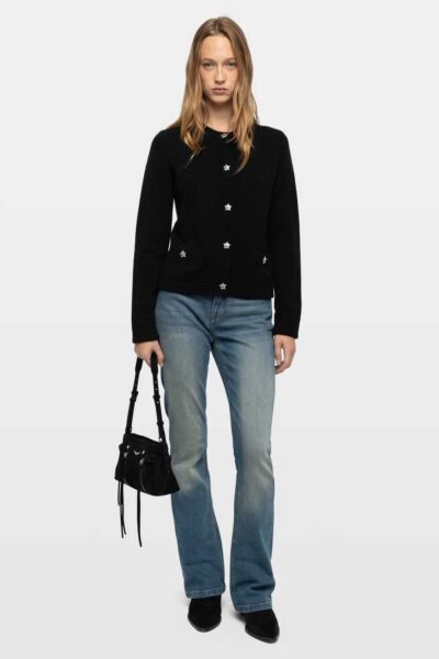 Zadig & Voltaire Marcya Cashmere Cardigan, Black.