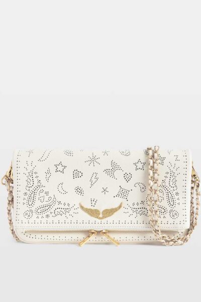 Zadig & Voltaire Rock Perforated Clutch, Flash.