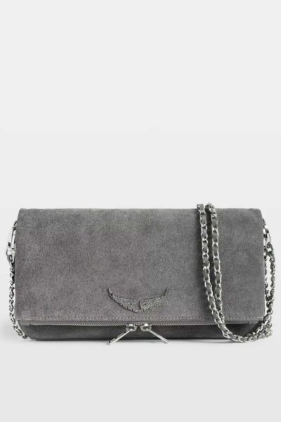 Zadig & Voltaire Rock Suede Clutch, Road.