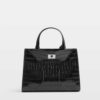 Zadig & Voltaire Jack Mini Croco Bag, Black.