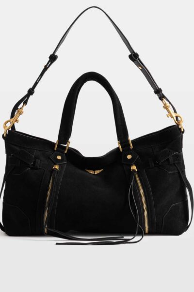 Zadig & Voltaire Madison Medium Bag, Black gold.
