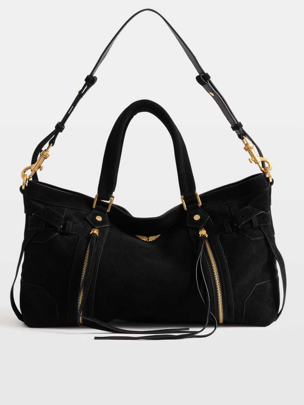 Zadig & Voltaire Madison Medium Bag, Black gold.