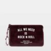 Zadig & Voltaire Angel Pouch Music Tag Clutch, Deep purple.